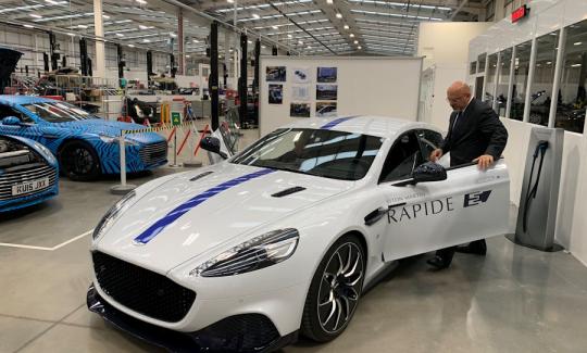 Nadhim Zahawi visits the Headquarters of Aston Martin in Gaydon