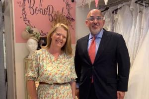 Nadhim Zahawi MP visits Boho Bride Boutique