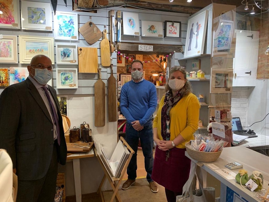 Nadhim Zahawi visits Warwickshire Artisans, Wootton Wawen